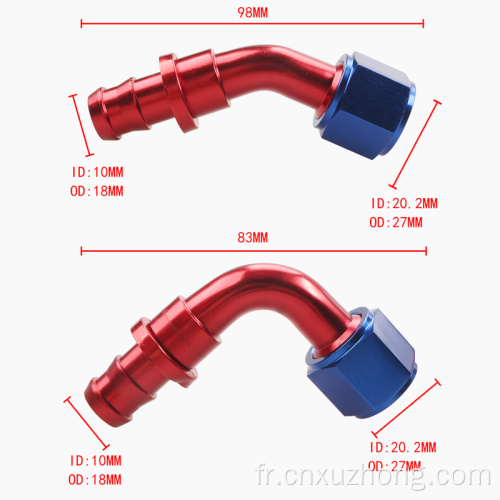 Raccord de flexible de refroidisseur d&#39;huile (AN10-0A)HQ